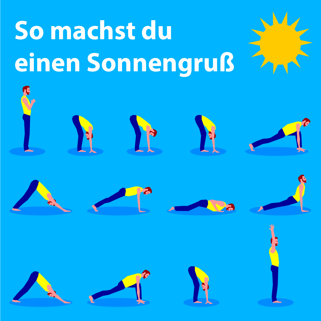So machst du einen Sonnengruß – dpa-Shop