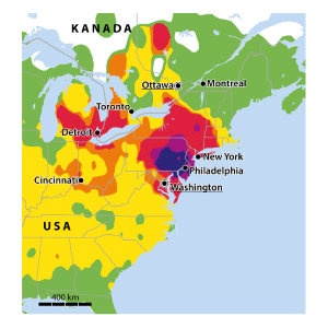 Luftqualität in den USA und Kanada