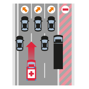 So wird die Rettungsgasse gebildet