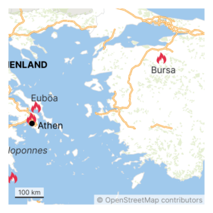 Größere Waldbrände