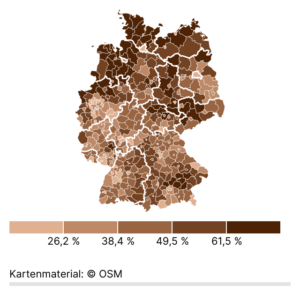 Fläche für Landwirtschaft (Karte, 2022)