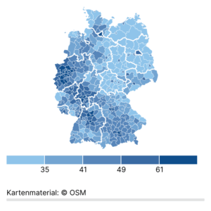 Todesfälle durch Stickstoffdioxid (Karte, 2022)