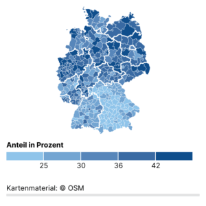 Lange Zeit ohne Job (Karte, September 2025)