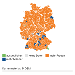 Frauen und Männer mit Abi (Karte, 2023)