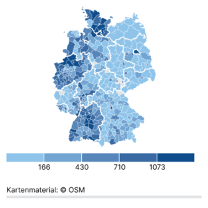 Wohnungslos in Deutschland (Karte, 2025)