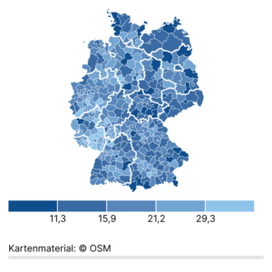 Ladepunkte für E-Autos (Karte, 2025)