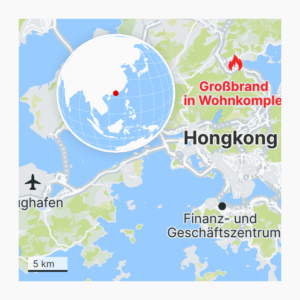 Hongkong: Großbrand in Wohnkomplex