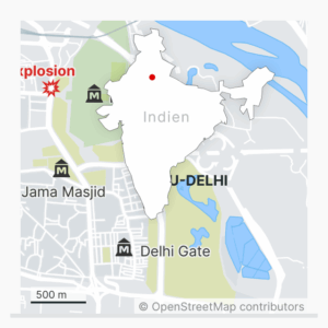 Autoexplosion n Neu-Delhi