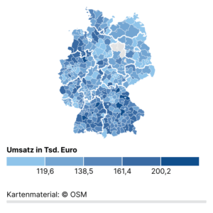 Umsatz im Handwerk (Karte, 2023)