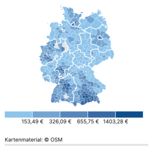 Bauland-Preise (Karte, 2024)