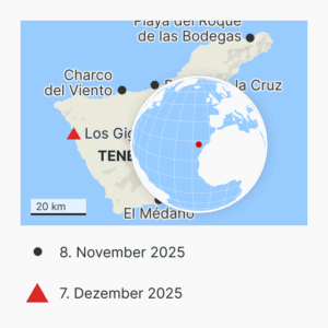 Riesenwellen auf Teneriffa