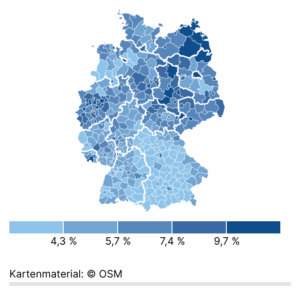 Arbeitslosenquoten (Kreise, Januar 2026)