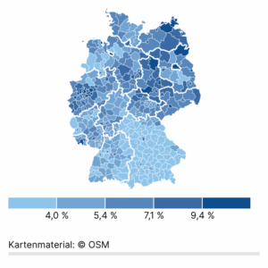 Arbeitslosenquoten (Kreise, Dezember 2025)