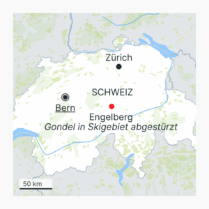 Gondel in schweizer Skigebiet abgestürzt