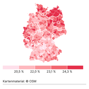 Todesursache Krebs (Karte, 2024)