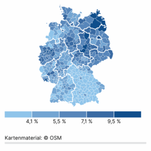 Arbeitslosenquoten (Kreise, März 2026)