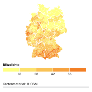 Blitzeinschläge (Karte, 2025)