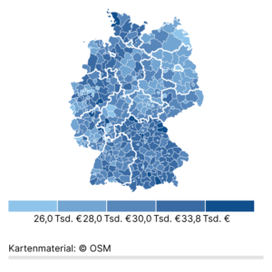 Realeinkommen (Karte, 2023)