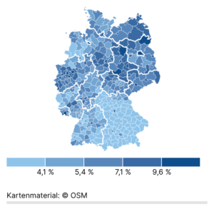 Arbeitslosenquoten (Kreise, April 2026)