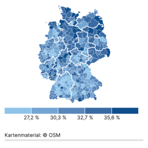 Teilzeitquote (Karte, 2024)