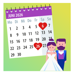 Beliebte Hochzeitstermine