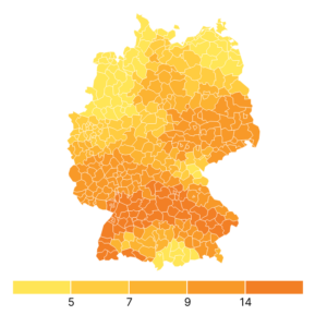 Hitzewarnungen (Karte, 2024)
