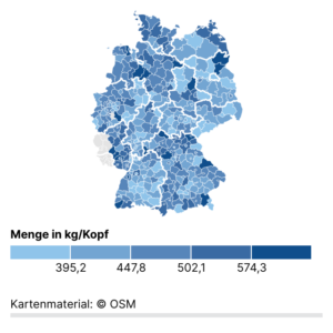 Haushaltsabfälle (Karte, 2023)