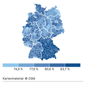 Erwerbstätige Männer (Karte, 2022)