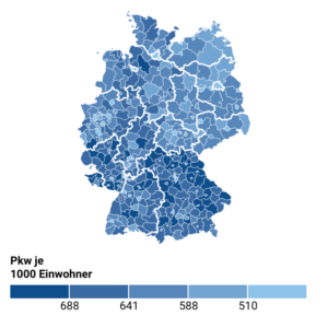 Pkw-Dichte (Landkreise)
