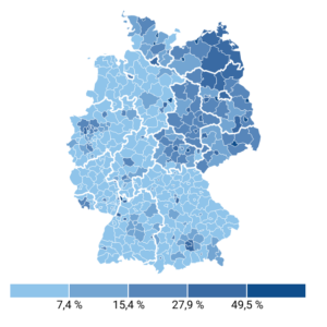 Heizen mit Fernwärme (Karte, 2022)