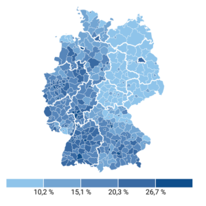 Anteil Eingewanderter (Karte)