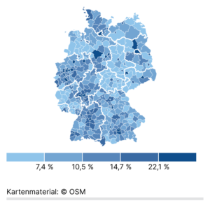 Homeoffice-Möglichkeiten (Karte, 2023)