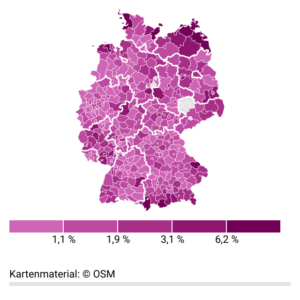 Wirtschaftsfaktor Tourismus (Karte, 2022)