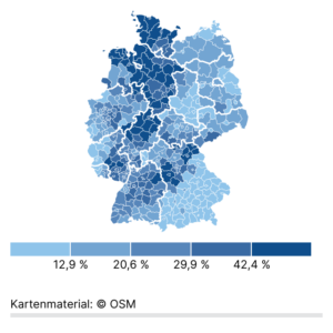 Evangelisch in Deutschland (Karte, 2022)