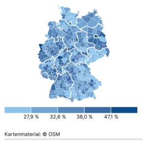 Befristet beschäftigt (Karte, 2023)