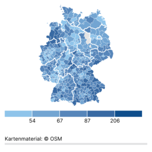 Handwerkerdichte (Karte, 2022)