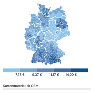 Mietpreise (Karte, 2024)