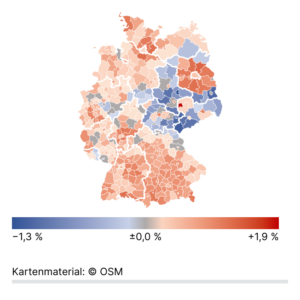 Preisentwicklung von Eigentumswohnungen (Karte, 2024)