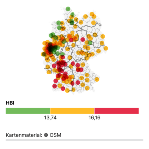 Von Hitze betroffen (Karte, 2025)